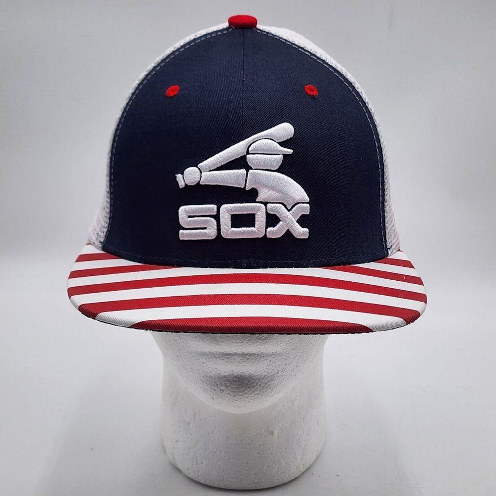 Chicago White Sox USA Flag Snapback Batterman Trucker Hat Coca Cola Melonwear